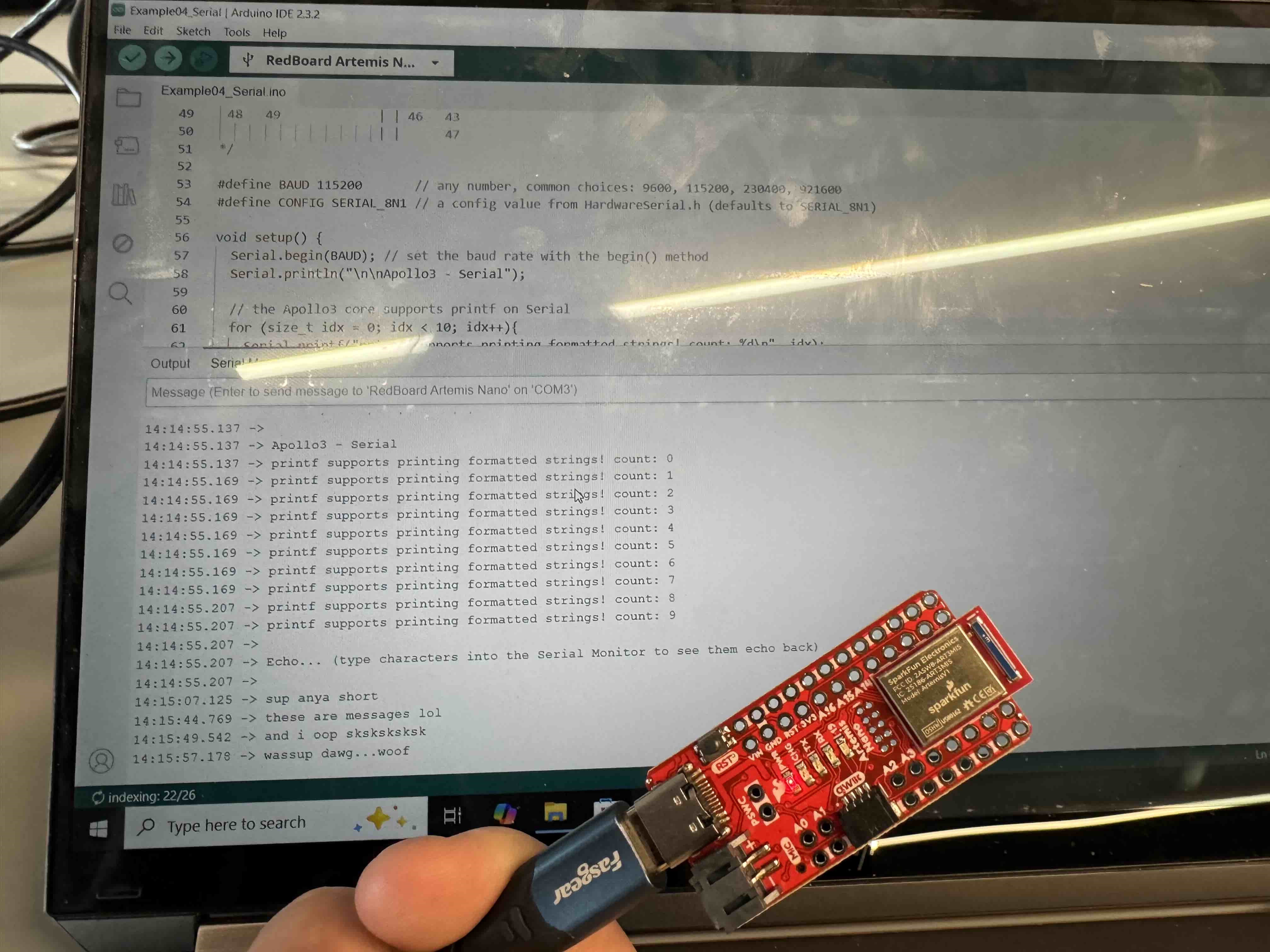 Fast Robots Lab 1 Serial Capture